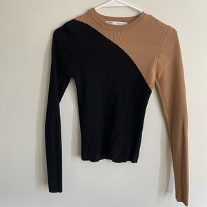 zara knit crop long sleeve
